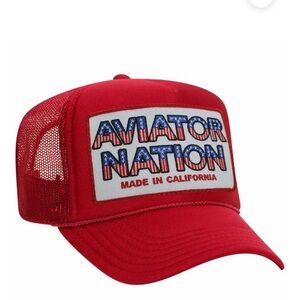Aviator Nation Patriotic Red and Blue Trucker Hat